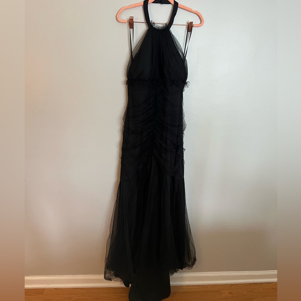 Y2K vintage Cache black halter mermaid Prom Dress NWT